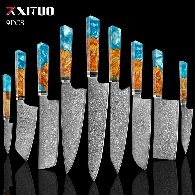 Damascus Knife Set -  thegadgetandgiftstore