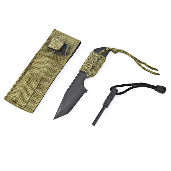 Camping Tanto Knife with Fire Starter -  thegadgetandgiftstore