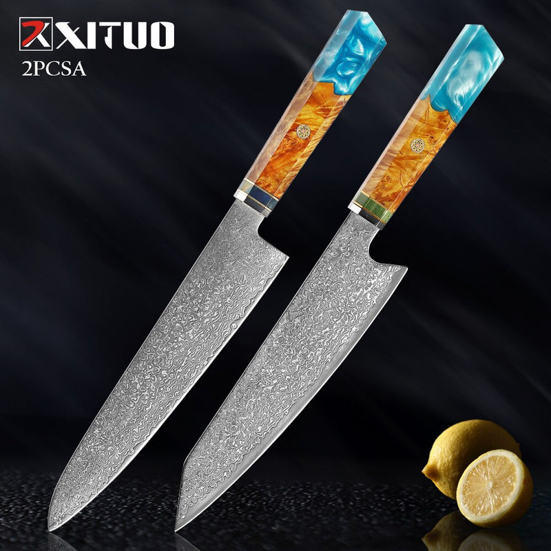 Damascus Knife Set -  thegadgetandgiftstore