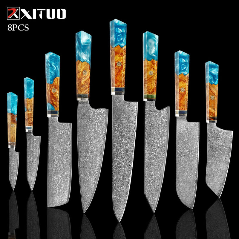 Damascus Knife Set -  thegadgetandgiftstore