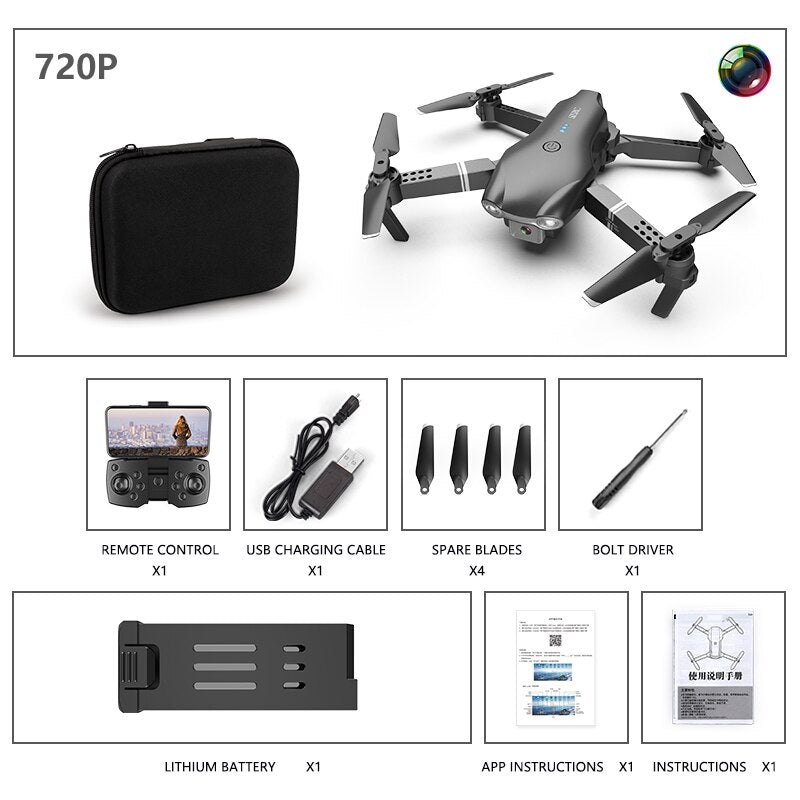 Mini Drones Folding Aircraft 4K HD WIFI Camera -  thegadgetandgiftstore