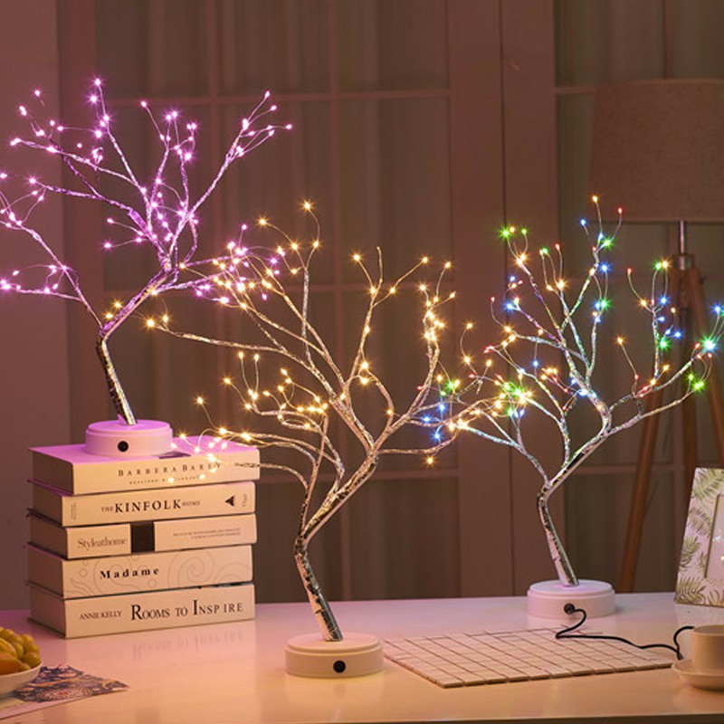 Mini Tree Copper Wire Garland Lamp -  thegadgetandgiftstore